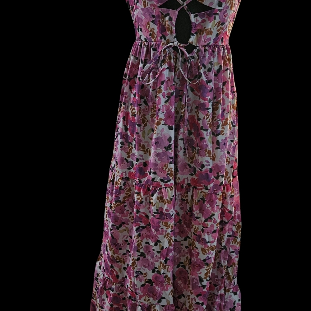 #20 Floral Pink Maxi Dress